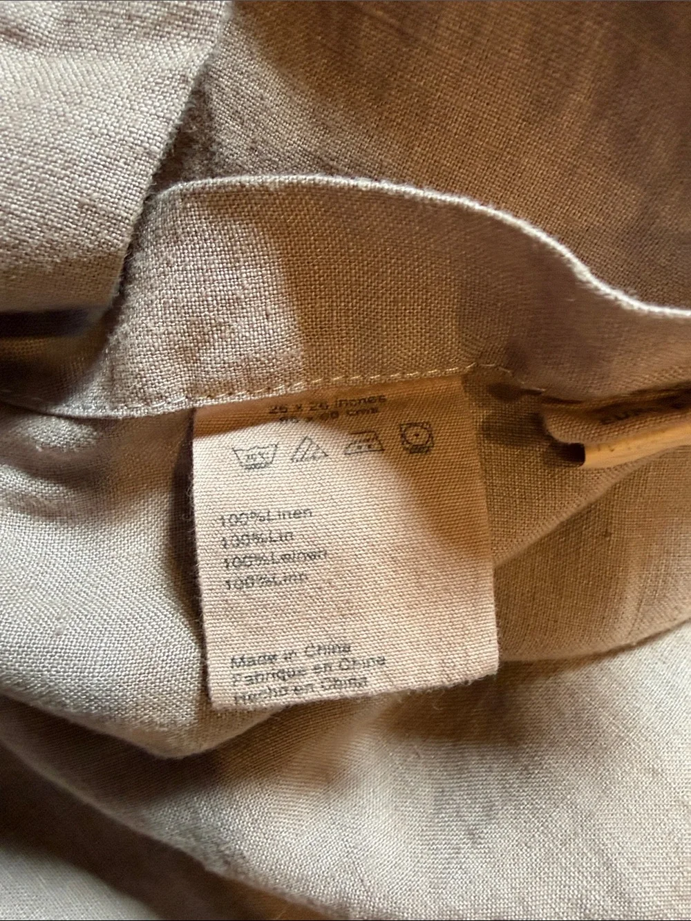 Pottery Barn 100% Linen Euro Shams Set of 3